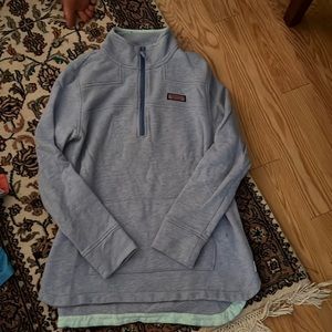 Vineyard vines light blue quarter zip